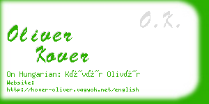 oliver kover business card